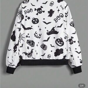 Halloween Themed Black and White Sweatshirt